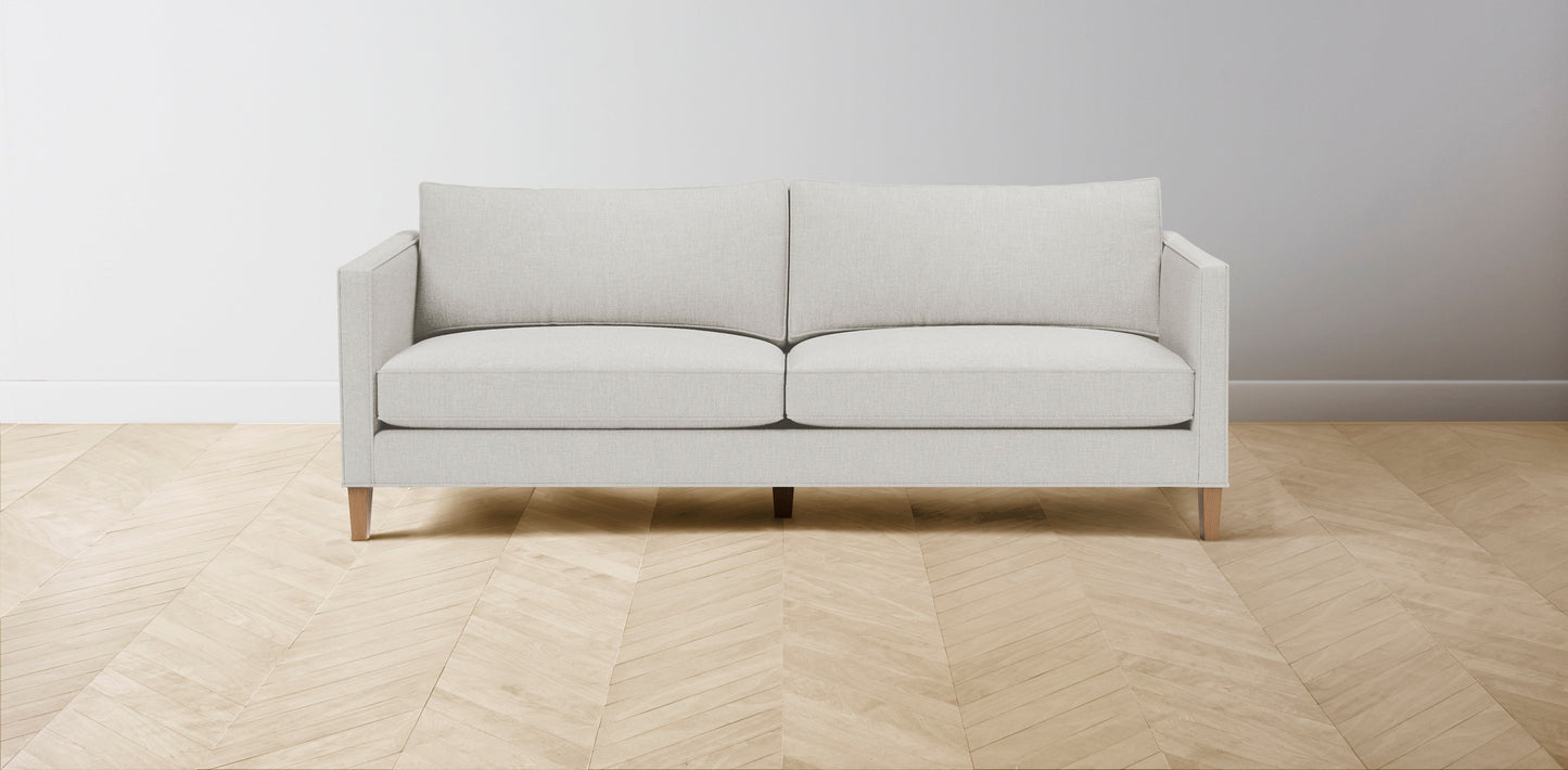 The Crosby  - Belgian Linen Egret Sofa