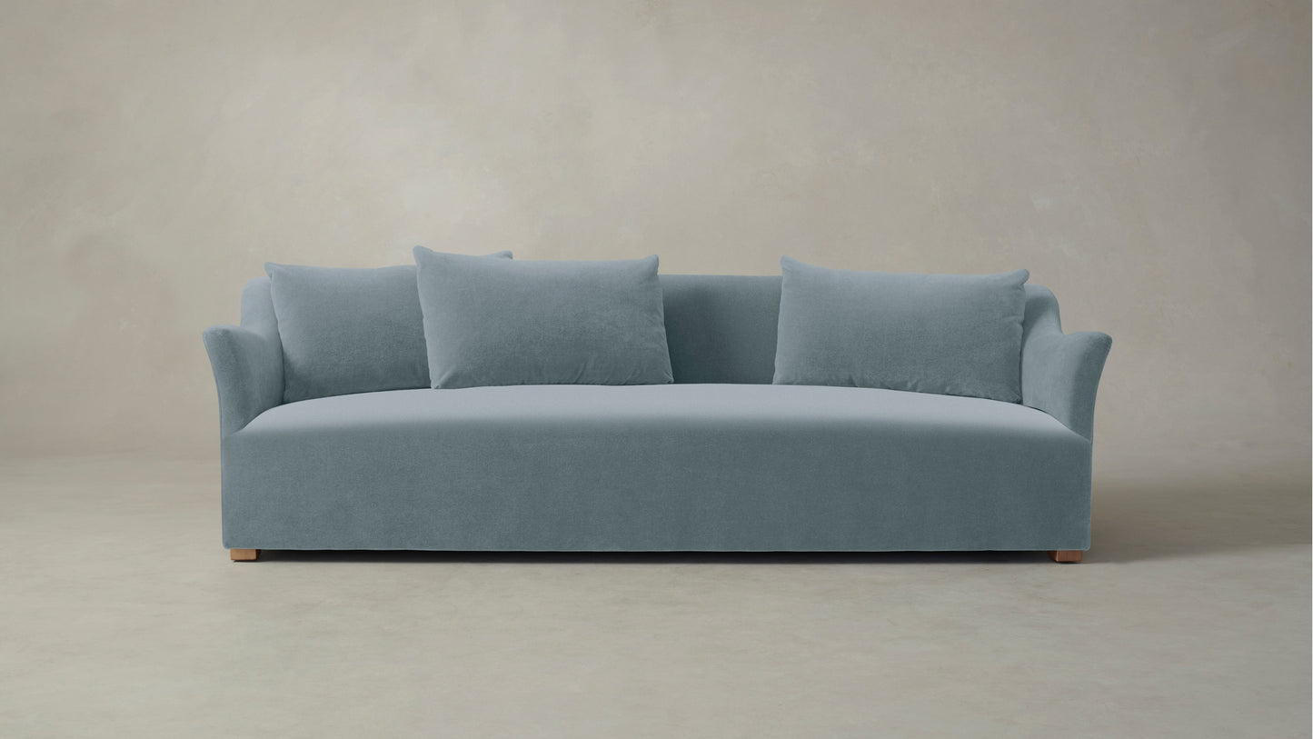 The Lenox  - Performance Velvet Sky Sofa