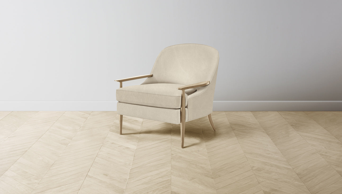 The Leroy  - Tuscan Leather Bisque Chair