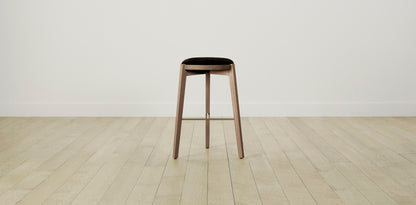 The Stanton with Onyx - Mohair Chocolate Bar and Counter Stool