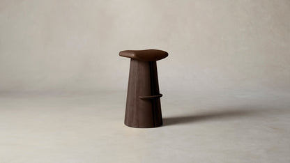 The Weston  - Tuscan Leather Bourbon Bar and Counter Stool